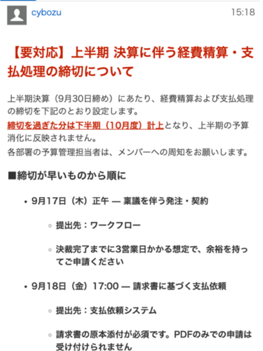 モバイルでのスレッド画面の表示
