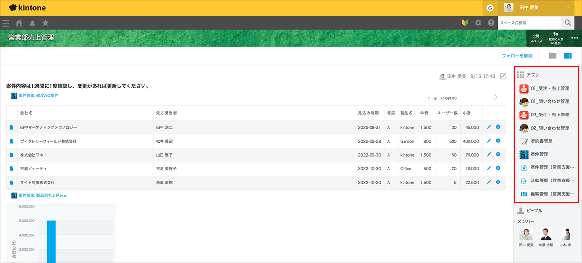 スクリーンショット:ひとつのスレッドのみのスペースのポータル画像